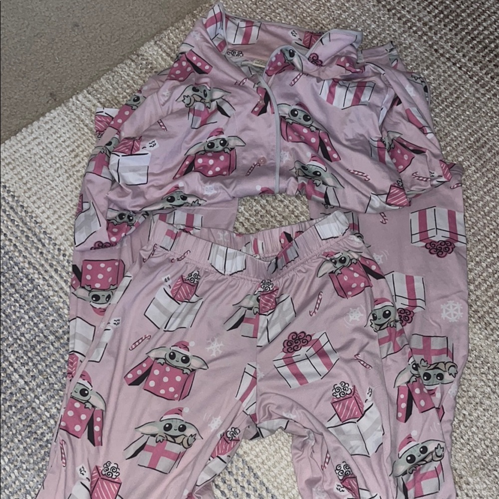 Baby Yoda Pink PJ Set